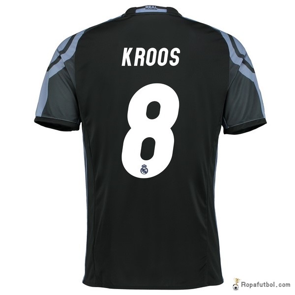 Camiseta Real Madrid Replica Tercera Ropa Kroos 2016/17 Negro